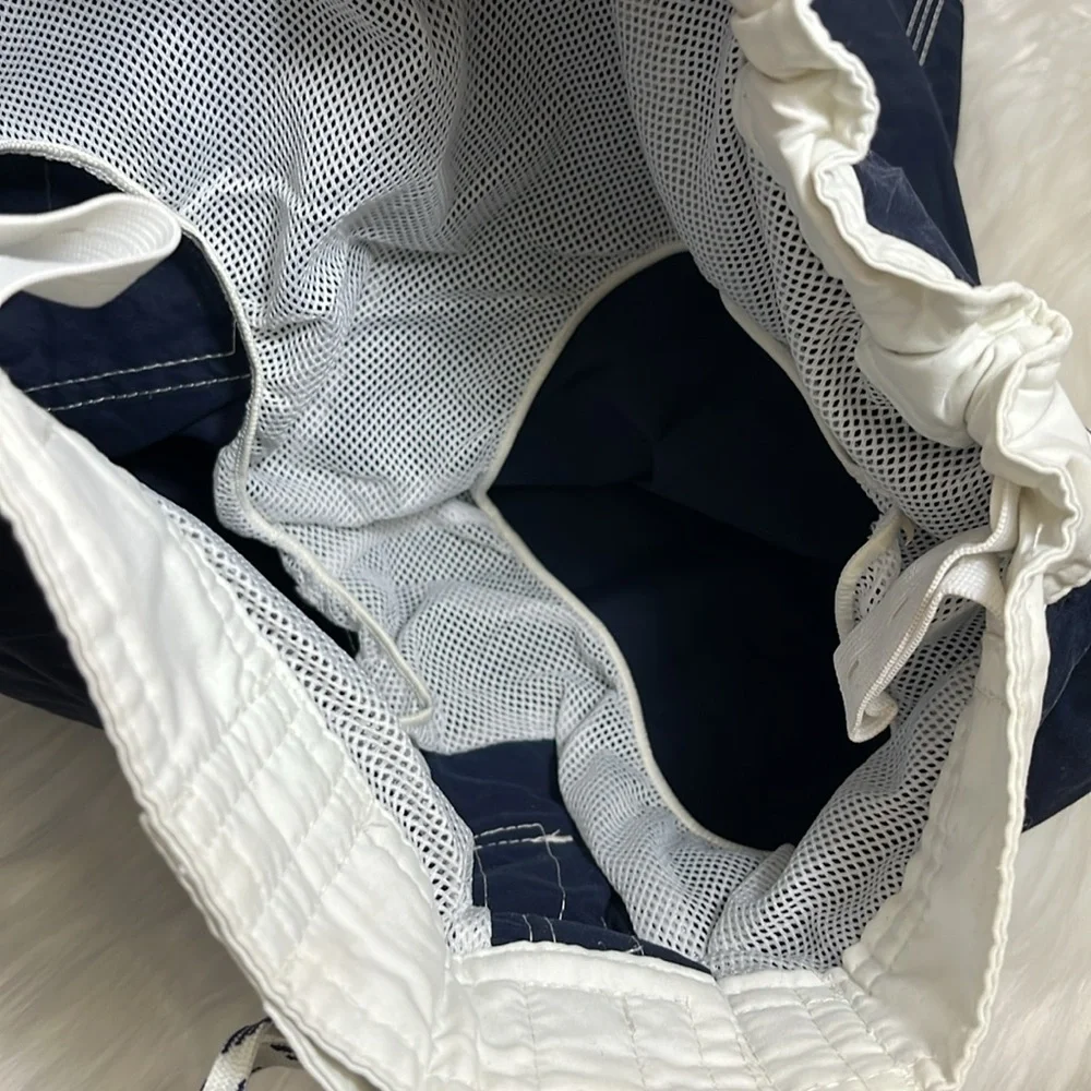 Crewcuts Navy White Nylon Summer Beach Swim Trunks